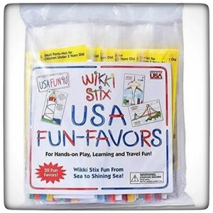 WikkiStix USA Fun Paks, Travel Essential for Road Trips-20 Fun Packs